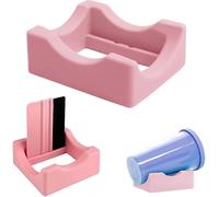 Heanvmyss Petit Porte-Gobelet en Silicone avec Fente Intégrée,Support de Tasse Antidérapant avec Raclette en Feutre,Berceau à Tasses pour Artisanat en Verre et Fait à la Main