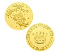 Heanvmyss Pièce de Fée des Dents avec Différents Motifs,2 Pièces Monnaie de Fée des Dents,Pièce d'or de Collection de Souvenirs pour Garçons Filles Dents Croissance Cadeaux