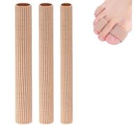 Heanvmyss Tube de Coussin D'orteil,3 Pièces Protection Orteils en Silicone Découpable,Bandage de Tube des Doigts Doux,Manchons pour Soulager Douleur de Pression des Orteils,Cors,Ampoules,Callosités