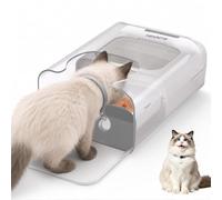 HEAPETS Mangeoire automatique RFID pour chat avec capteur de collier, distributeur de nourriture anti-vol avec couvercle scellé pour aliments secs et différents régimes alimentaires pour maison