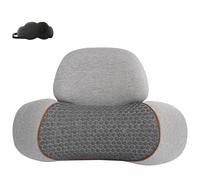 Heapls 3 in 1 Neck Massage Pillow, 3 Function Modes - Traction and Lifting/Bionic Massage/Smart Heat Compress, Pillows Massager Necks Hump with Ergonomic Design, for Office, Travel (Light Grey)