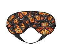Heaps of Orange Masque de sommeil en soie avec boucle réglable pour femme Motif monarques papillons