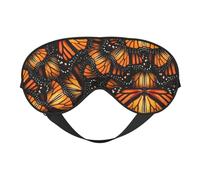 Heaps of Orange Masque de sommeil en soie avec sangle réglable et confortable pour le voyage et la sieste au bureau