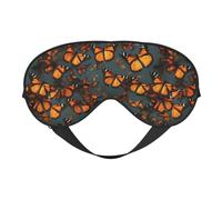 Heaps of Orange Masque de sommeil pour homme et femme Motif papillons monarques
