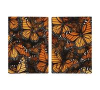Heaps of Orange Monarch Butterflies Étui de passeport imprimé pour passeport de voyage Housse de protection pour passeport Housse de voyage Étui portefeuille en cuir avec blocage RFID pour cartes pour