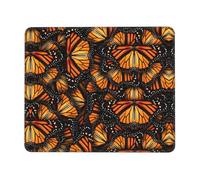 Heaps Of Orange Monarch Butterflies Grand tapis de souris étendu avec bord de verrouillage et base antidérapante, tapis de bureau épais et durable pour le travail