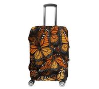 Heaps of Orange Monarch Butterflies Housse de bagage de voyage élastique pour valise, approuvée par la TSA, housse de protection lavable pour bagages de 45,7 à 81,3 cm, Style :, XL