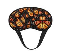 Heaps of Orange Monarch Butterflies Masque pour les yeux unisexe lavable bloquant la lumière pour la maison, l'hôtel, le camping
