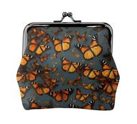 Heaps Of Orange Monarch Butterflies Print Pochette pour pièces de monnaie pour femme avec fermeture à glissière et mini portefeuille pour cartes et rouge à lèvres
