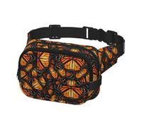 Heaps of Orange Monarch Butterflies Sac banane pour homme et femme avec ceinture réglable pour l'entraînement en plein air