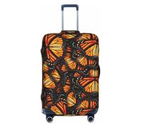 Heaps of Orange Monarch Papillons Housse de protection universelle élastique lavable pour bagage de voyage adulte, blanc, X-Large