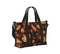 Heaps of Orange Monarch Papillons Sac à main léger pliable Sac de transport fourre-tout pour week-end voyage vacances avion