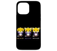 Hear No Evil See Evil Talk No Evil Genderquer Et Nonbinary Coque pour iPhone 13 Pro Max