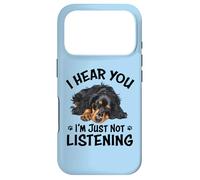 Hear You Not Listening Black Long Haired Dachshund Lover Coque pour iPhone 17 Pro