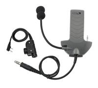 Hearangel Microphone à perche/kit PTT Ken 2 broches compatible avec les cache-oreilles Walker Razor Slim, cache-oreilles dissimulés aux cache-oreilles communiqués
