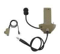 Hearangel Microphone à perche/kit PTT Ken 2 broches compatible avec les cache-oreilles Walker Razor Slim, cache-oreilles dissimulés aux cache-oreilles communiqués