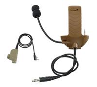 Hearangel Microphone à perche/kit PTT Ken 2 broches compatible avec les cache-oreilles Walker Razor Slim, cache-oreilles dissimulés aux cache-oreilles communiqués