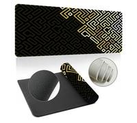 Hearda 3D Tapis de Souris XXL/XL/L, Puzzle Multicolore Tapis de Souris Gamer, Tapis Souris avec Bords Cousus, Tapis de Souris en Base Antidérapante,Convient pour Gaming (600x300x3mm,Jaune)
