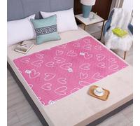 Hearda Alèses de Lit Absorbantes 2 Pièce Lavable Alèses Réutilisable pour Incontinence, Adultes et Enfants, Protège-Matelas Imperméable, Coussins de Chaise pour Incontinence (Rose foncé,70x90cm)