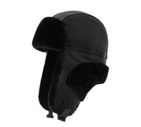 Hearda Chapeau de Trappeur pour Homme Femme avec Cache Oreilles Bonnet Chaud Hiver Chapka Bonnet d'aviateur pour Anti Vent Chapeau Chaud Chapeaux Outdoor Ski (56-58cm,Noir)