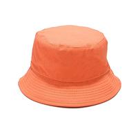 Hearda Été Chapeaux de Pêcheur Femme, Unisexe Réversible Seau Bob Chapeau Pliables Coton Respirants Chapeau de Soleil pour Convient activités de Plein air et Sports (M（56-58cm）,orange)