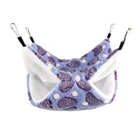 Hearda Hamac Cochon d'Inde pour Cage, Hamac Lit à Double Couche Suspendu 2 Pièces Style Cœur d'amour Maison Cochon d'Inde pour Petit Animal de Compagnie Hamster Cobayes Écureuil (Violet,20x20cm)