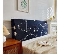 Hearda Housse de Protection Tête de Lit Impression Moderne, Housse Tete de Lit Extensible, Housse Tete de Lit Doux, Housse de Tête de Lit Lavable pour Simples Doubles King (Étoiles,120cm)