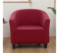 Hearda Housse Fauteuil 1 Place, Couleurs Pures des Quatre Saisons Extensible Housse Fauteuil, Housse Fauteuil Club Lavable, Protecteur de Tub Chair, Housse Fauteuil Cabriolet (Rouge)