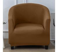 Hearda Housse Fauteuil 1 Place imperméable à l'eau, Classique Extensible Housse Fauteuil, Housse Fauteuil Club, Housse Fauteuil Cabriolet, Housse de Canapé Lavable, Protecteur de Tub Chair (Marron)