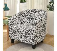 Hearda Housse Fauteuil Club 2 Pièces avec Housse de Coussin, Protection Extensible Universelle pour Fauteuil Cabriolet (Imprimé Léopard)