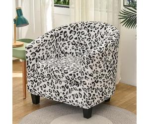 Hearda Housse Fauteuil Club 2 Pièces avec Housse de Coussin, Protection Extensible Universelle pour Fauteuil Cabriolet (Imprimé Léopard)