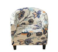 Hearda Housse Fauteuil Club, Imprimé Fleur Housse Fauteuil Cabriolet Housse de Protection pour Fauteuil de Club Housse de Fauteuil 1 Place Extensible Universelle Amovible (Style Paisley)