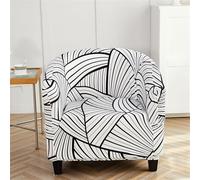 Hearda Housse Fauteuil Place Estampes Modernes, Extensible Club et Cabriolet, Lavable Protecteur de Tub Chair (Lignes)
