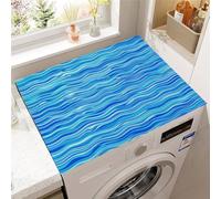 Hearda Housse Machine a Laver Animale Simple, Dessus Tapis Lave Linge Antidérapant, Housse de Protection pour Machine à Laver Top, Tapis de Protection pour Dessus Sèche-Linge (Bleu,50x60cm)