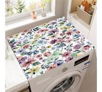 Hearda Housse Machine a Laver Floral de Chinois,Dessus Tapis Lave Linge Antidérapant,Housse de Protection pour Machine à Laver Top,Tapis de Protection pour Dessus Sèche-Linge (Floral 3,60x60cm)