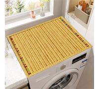 Hearda Housse Machine a Laver Grain de Bois 3D,Dessus Tapis Lave Linge Antidérapant,Housse de Protection pour Machine à Laver Top,Tapis de Protection pour Dessus Sèche-Linge (Coloré,50x50cm)
