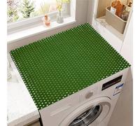 Hearda Housse Machine a Laver Motif à Pois, Dessus Tapis Lave Linge Antidérapant, Housse de Protection pour Machine à Laver Top, Tapis de Protection pour Dessus Sèche-Linge (Vert,60x60cm)