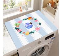 Hearda Housse Machine a Laver Pâques 3D,Dessus Tapis Lave Linge Antidérapant,Housse de Protection pour Machine à Laver Top,Tapis de Protection pour Dessus Sèche-Linge (Papillon,50x60cm)
