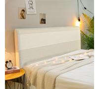 Hearda Housse Tete de Lit Extensible,Simple Moderne Housse de Protection Tête de Lit,Housse Tete de Lit Doux,Housse de Tête de Lit Lavable pour Lits Simples Doubles King Size (150cm,Marron Clair)