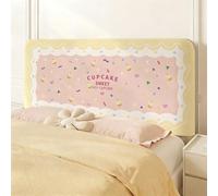 Hearda Housse Tete de Lit Tout Compris Imprimé de Dessin Animé Mignon, Tete de Lit Protection Extensible, Housse de Tête de Lit Moderne Lavable Simple Double Kingsize (Rose,220cm)