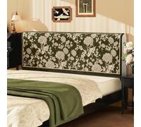 Hearda Housse Tete de Lit Tout Compris Style Rétro Chinois, Tete de Lit Protection Extensible, Housse de Tête de Lit Moderne Lavable Simple Double Kingsize (Vert,150cm)