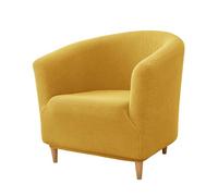 Hearda Jacquard Housse de fauteuil 1 place, universelle, élastique, couvre-fauteuil avec accoudoirs, antidérapant pour cocktail, pour salon, chambre à coucher club (jaune)