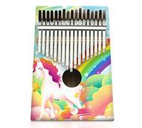 Hearda Kalimba 17 clés Instrument de Musique, Portable Pouce Piano Africain Marimba Kalimba Cadeau Kit avec Accordeur pour Enfants Débutant Amateurs de Musique Adultes (Licorne)