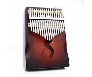 Hearda Kalimba 17 clés Instrument de Musique, Portable Pouce Piano Africain Marimba Kalimba Cadeau Kit avec Accordeur pour Enfants Débutant Amateurs de Musique Adultes (écureuil)