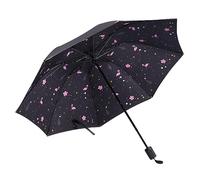 Hearda Parapluie Pliant Manuel, Motif Flamant Parapluie Coupe Vent 8 Baleines Parapluie de Soleil Compact Parapluie Résistant au Vent Parapluie de Voyage pour Homme Femme Enfant (Flamant Rose)