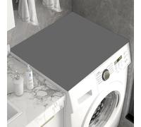 Hearda Tapis de Dessus de Machine à Laver, Tapis de Dessus de Machine Laver Antidérapant Couleur Unie, Housse de Protection Machine à Laver 60x60cm pour Sèche (40x50cm,Gris Foncé)