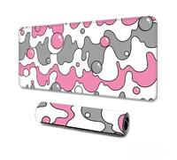Hearda Tapis de Souris XXL/XL/L, 3D Liquide à Bulles Classique Tapis de Souris Gamer, Tapis Souris avec Bords Cousus, Tapis de Souris en Base Antidérapante,Convient Gaming (800x300x3mm,Rose)