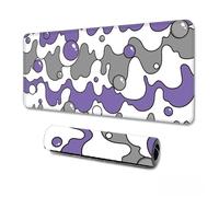 Hearda Tapis de Souris XXL/XL/L, 3D Liquide à Bulles Classique Tapis de Souris Gamer, Tapis Souris avec Bords Cousus, Tapis de Souris en Base Antidérapante,Convient Gaming (800x300x3mm,Violet)