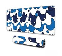 Hearda Tapis de Souris XXL/XL/L, 3D Liquide à Bulles Classique Tapis de Souris Gamer, Tapis Souris avec Bords Cousus, Tapis de Souris en Base Antidérapante,Convient Gaming (1000x500x3mm,Bleu Royal)