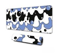 Hearda Tapis de Souris XXL/XL/L, 3D Liquide à Bulles Classique Tapis de Souris Gamer, Tapis Souris avec Bords Cousus, Tapis de Souris en Base Antidérapante,Convient Gaming (800x300x3mm,Bleu)